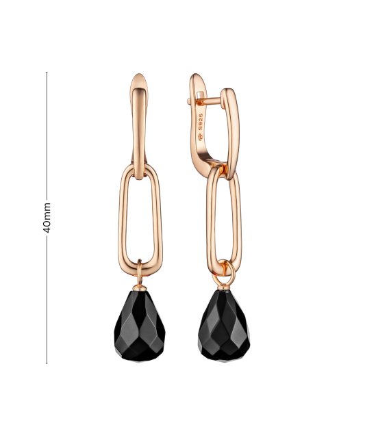 Apzeltīt Sudraba auskari ar spineļiem