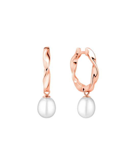 Apzeltīti Sudraba Auskari Ar Pērlēm