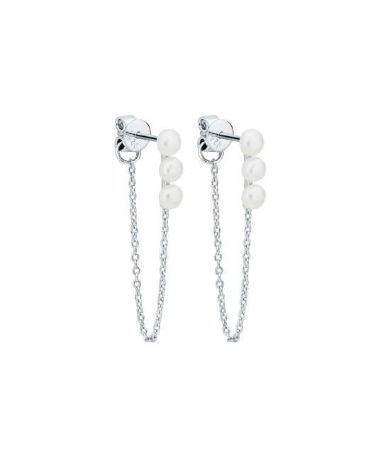 Sudraba auskari ar pērlēm