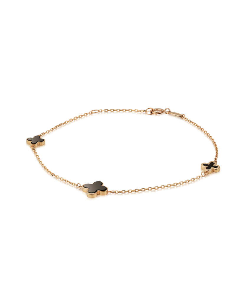 Zelta rokassprādze ar oniksu