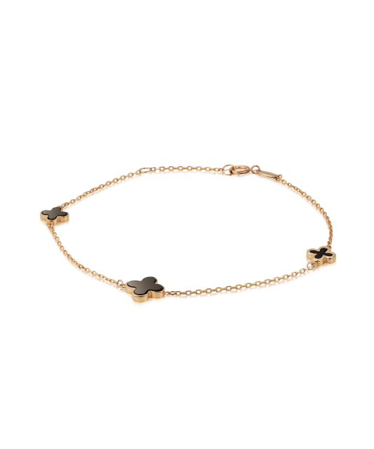 Zelta rokassprādze ar oniksu