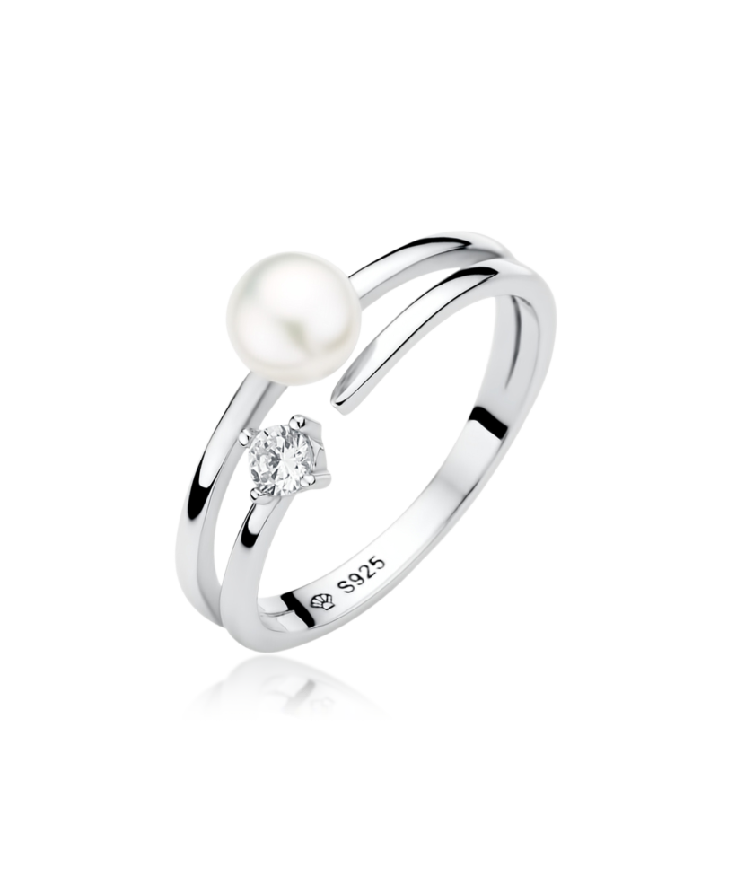 Sudraba gredzens ar pērli