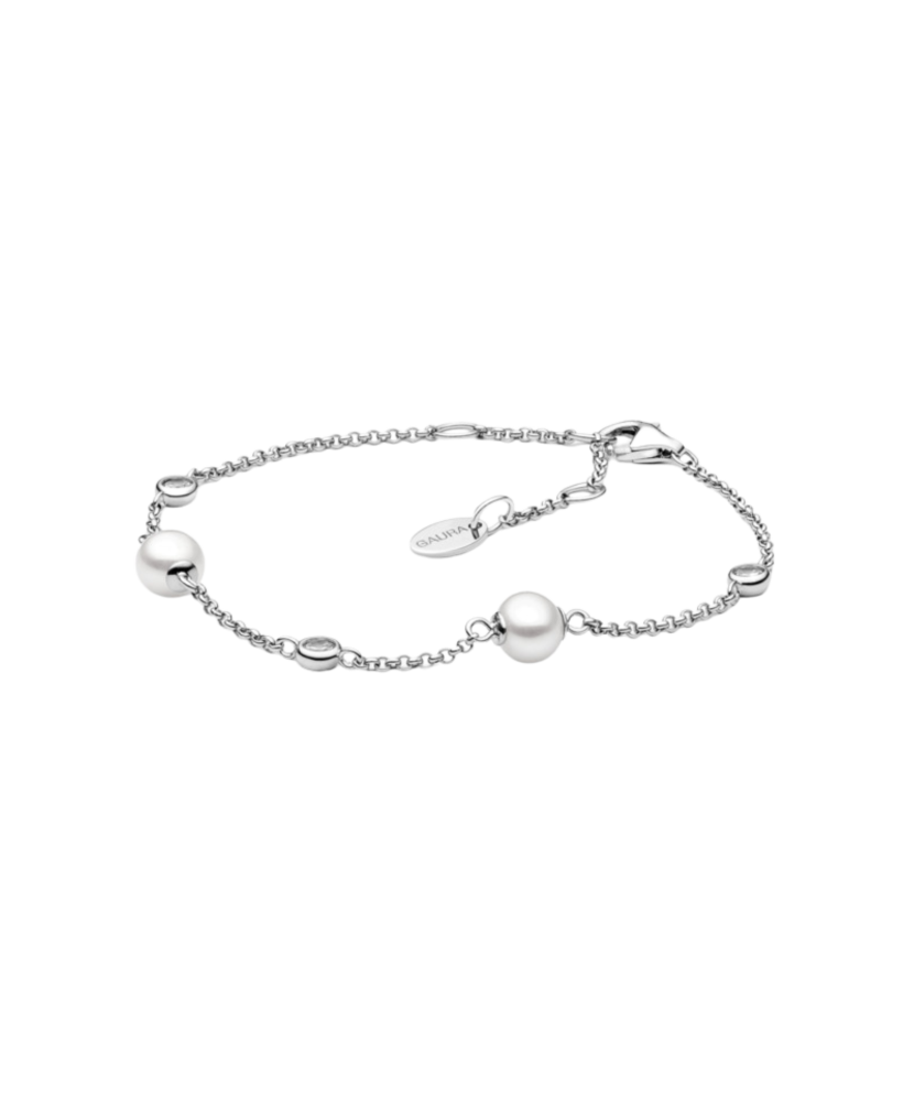 Браслет с жемчугом и серебром