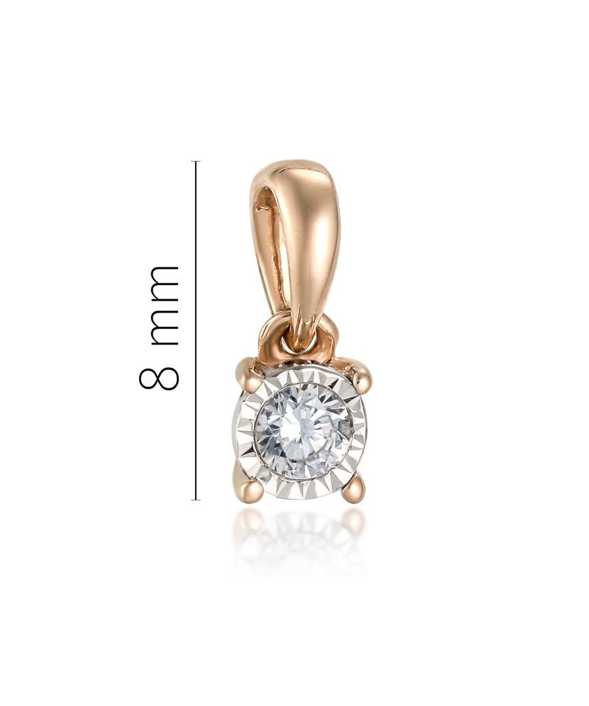 Золотой подвеска с алмазом