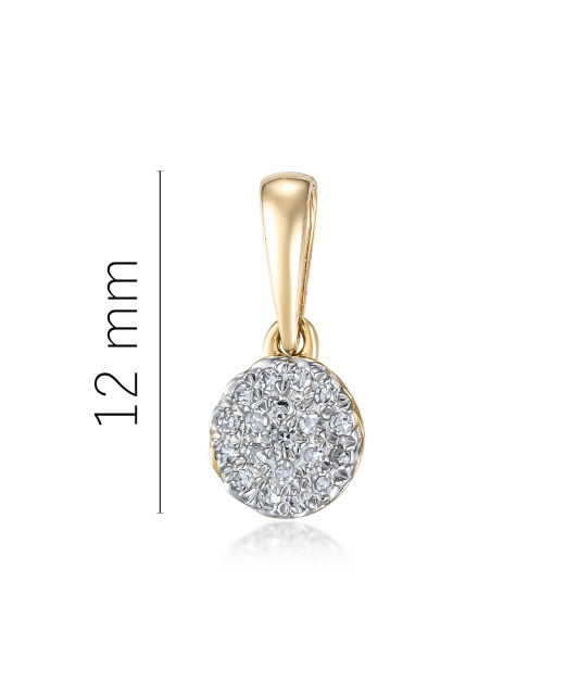 Dzeltena Zelta Kulons Ar Dimantiem