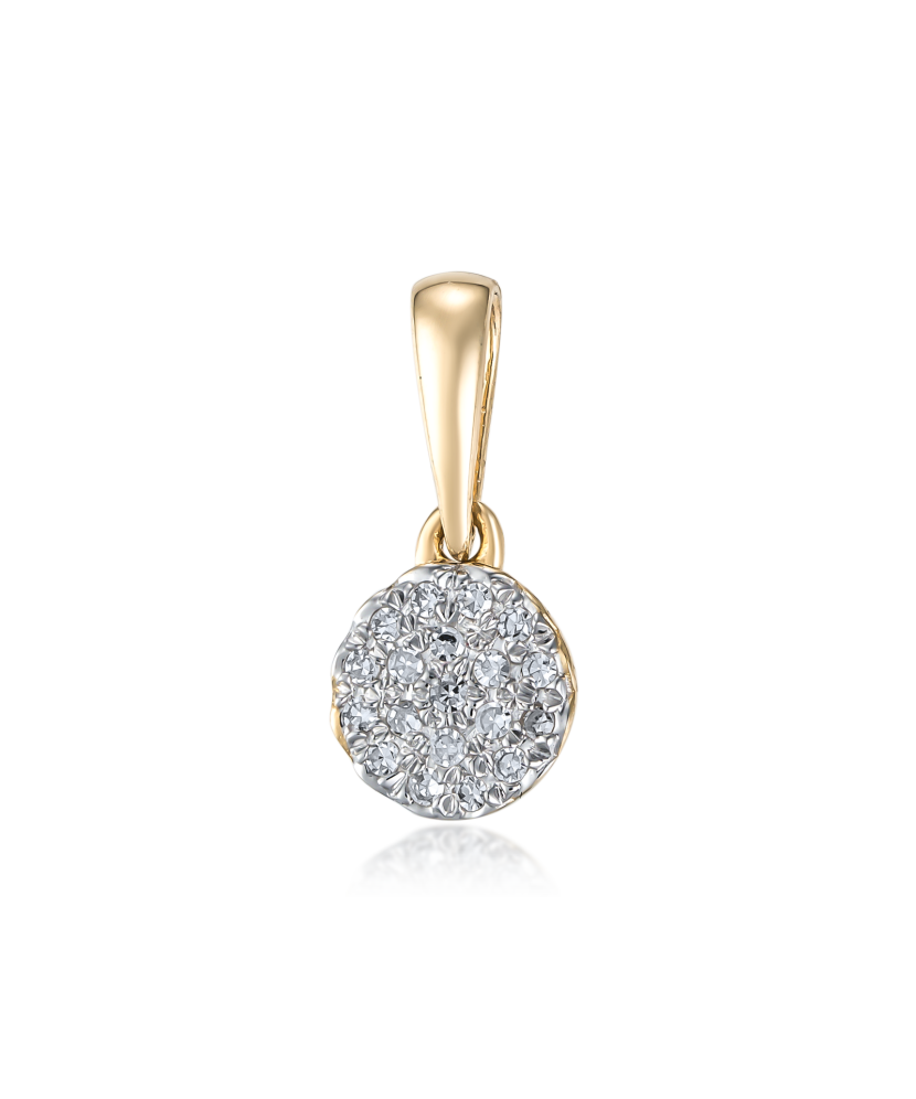 Подвеска из желтого золота с бриллиантами