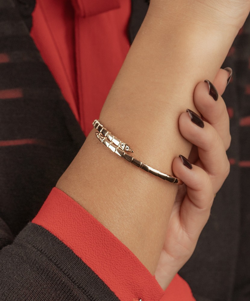 Zelta rokassprādze ar cirkonijiem