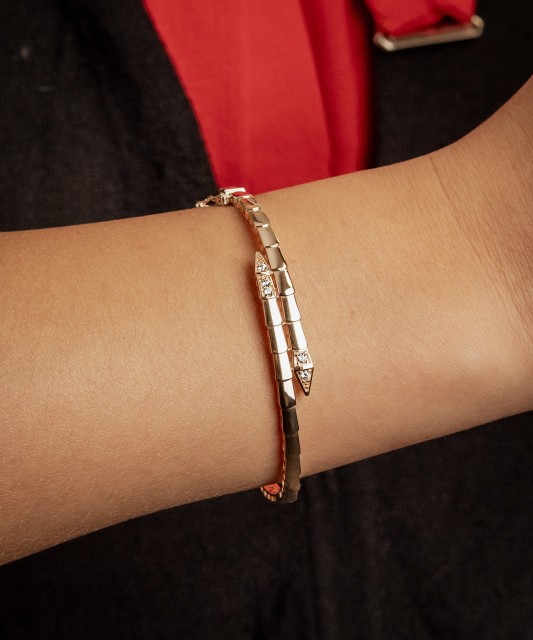 Zelta rokassprādze ar cirkonijiem