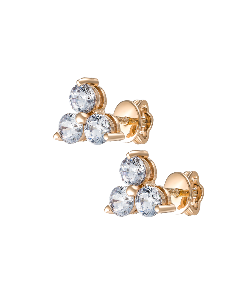 Zelta auskari ar cirkonijiem