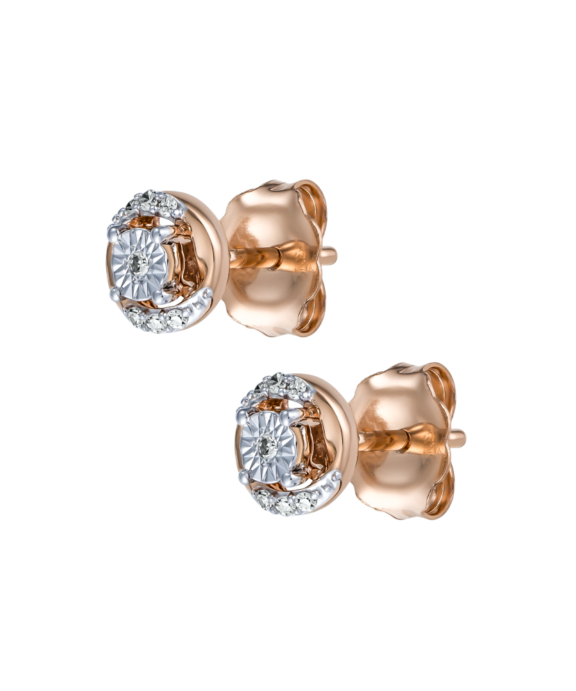 Золотые серьги с алмазами