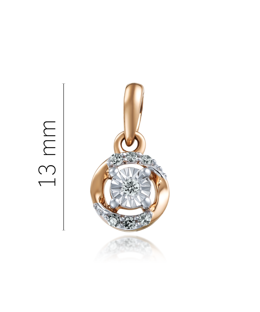 Золотой подвеска с алмазами