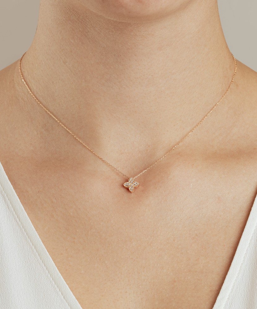 Zelta ķēdīte ar cirkonija piekariņu