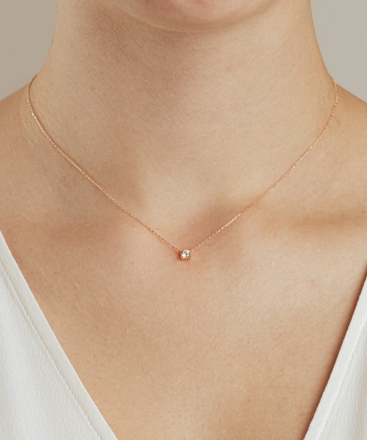 Zelta ķēdīte ar cirkonija piekariņu