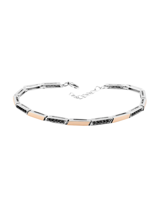 Apzeltīta sudraba rokassprādze ar cirkonijiem