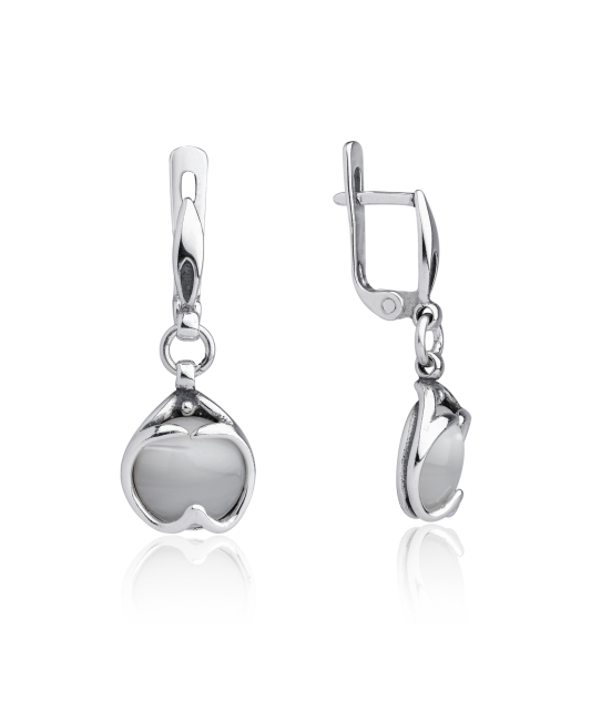 Sudraba auskari ar perlamutru