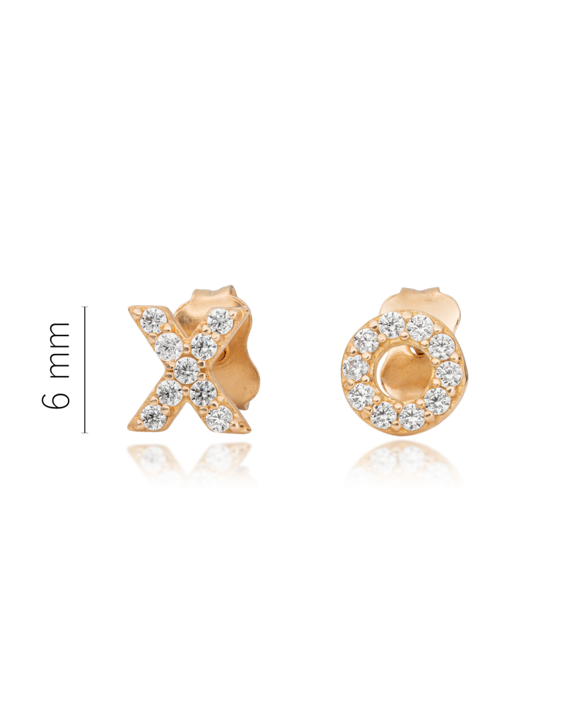 Золотые серьги с цирконами