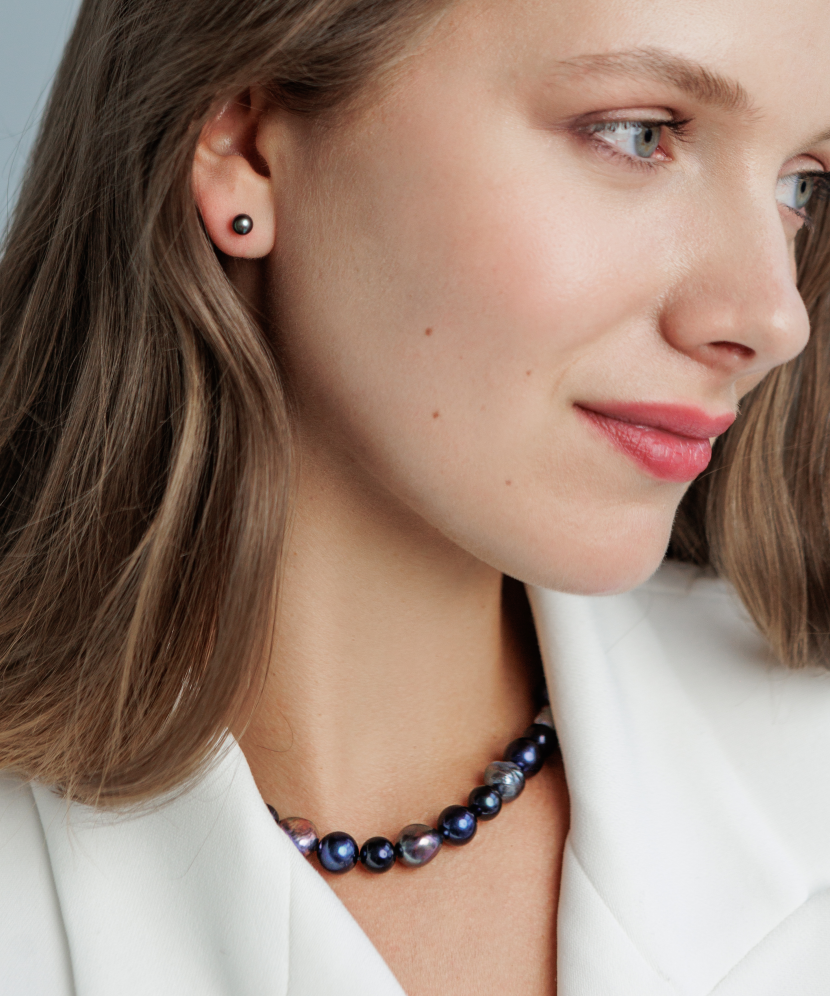 Браслет с жемчугом и серебром