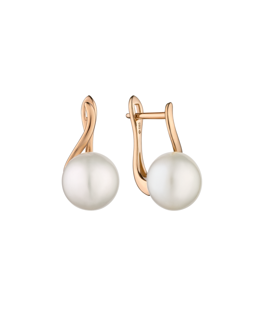 Zelta auskari ar pērlēm