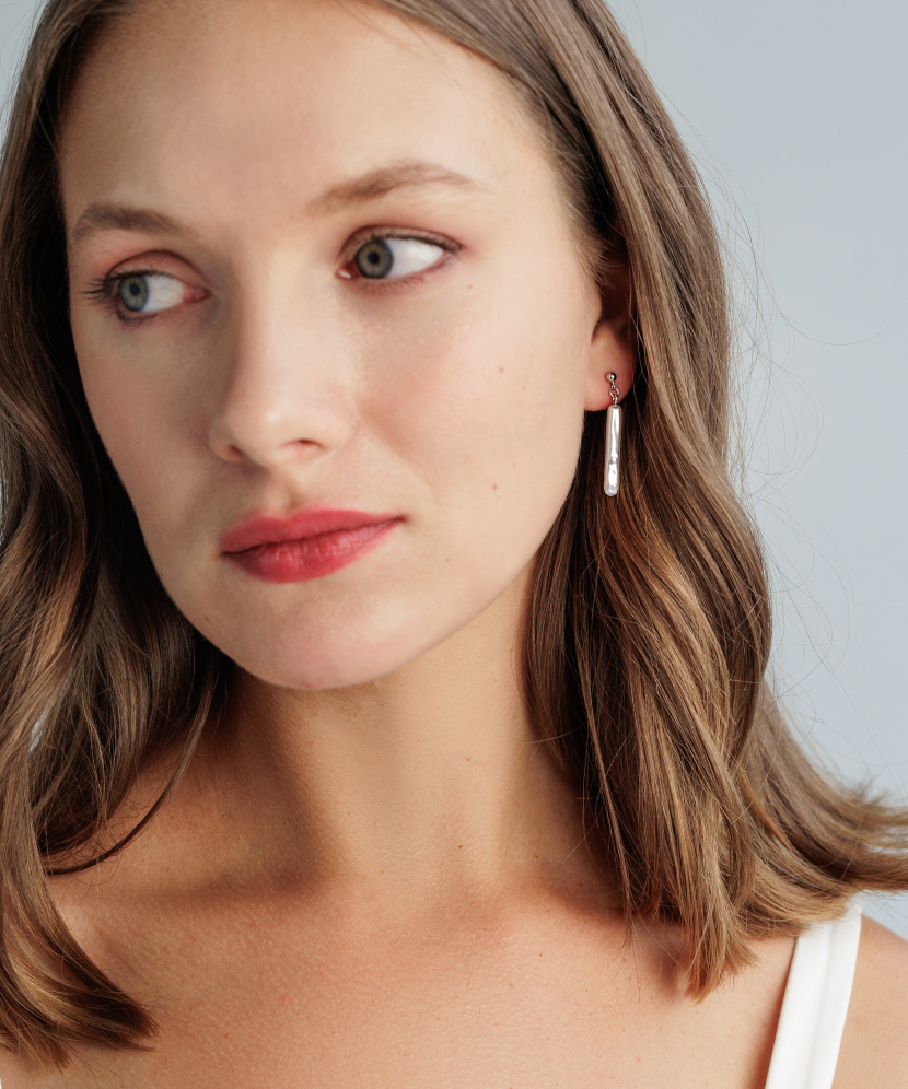 Sudraba auskari ar pērlēm