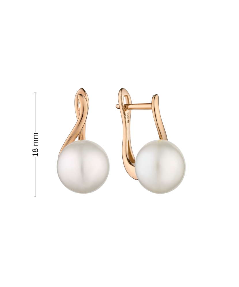 Zelta auskari ar pērlēm