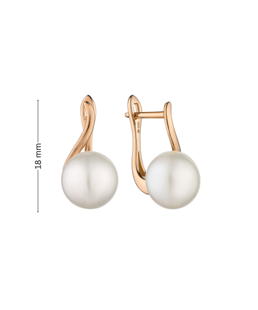 Золотые серьги с жемчугом