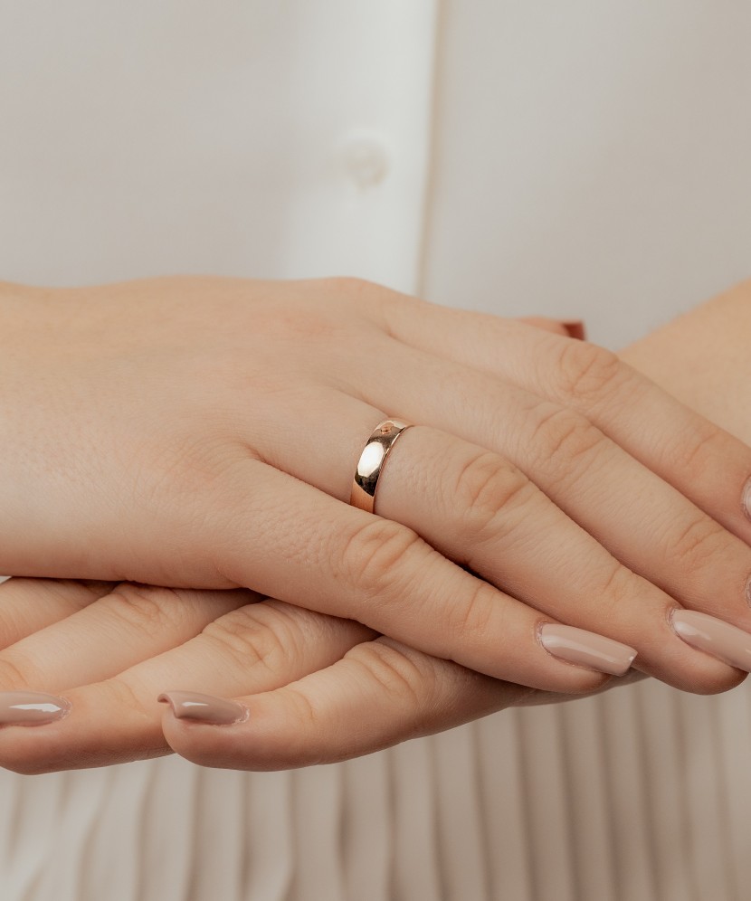 Золотое обручальное кольцо 3мм