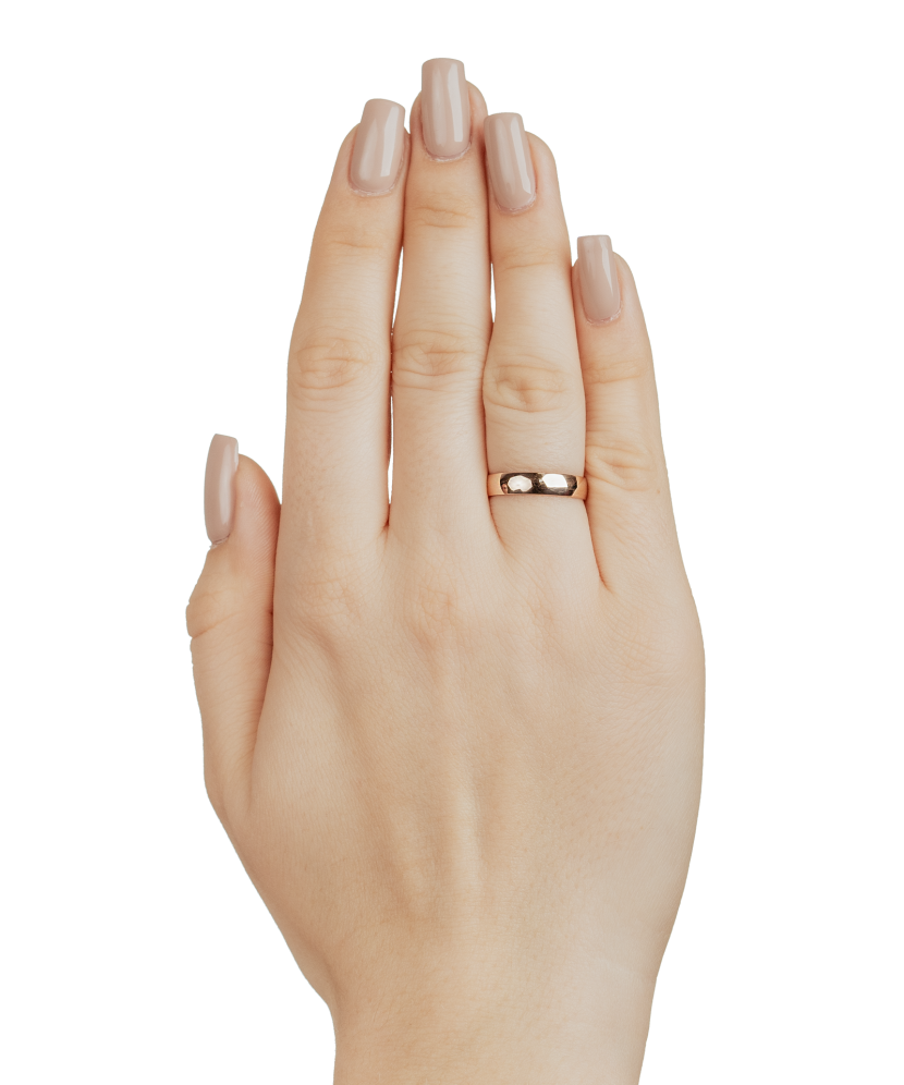 Laulības zelta gredzens 5mm, ar komfortu - Goldinga