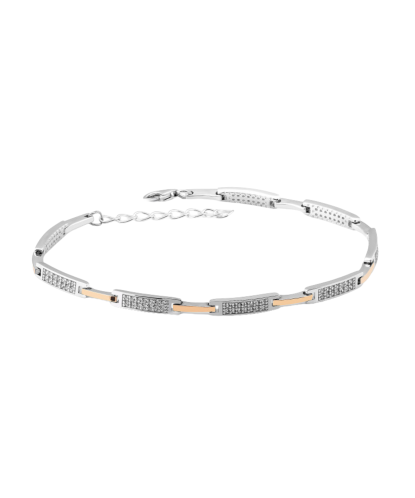 Браслет из позолоченного серебра с цирконами