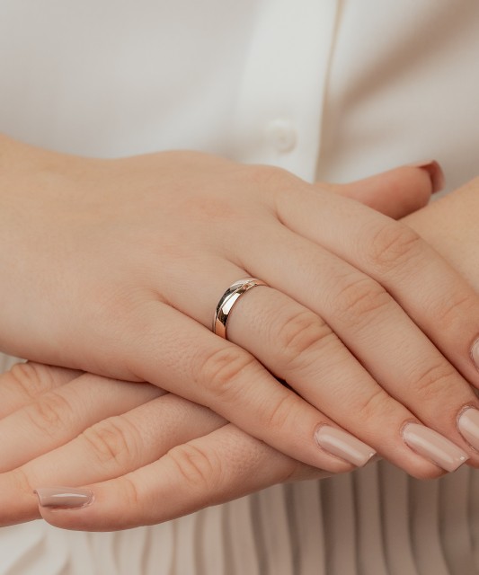 Laulības zelta gredzens 4,5mm ar komfortu - Goldinga