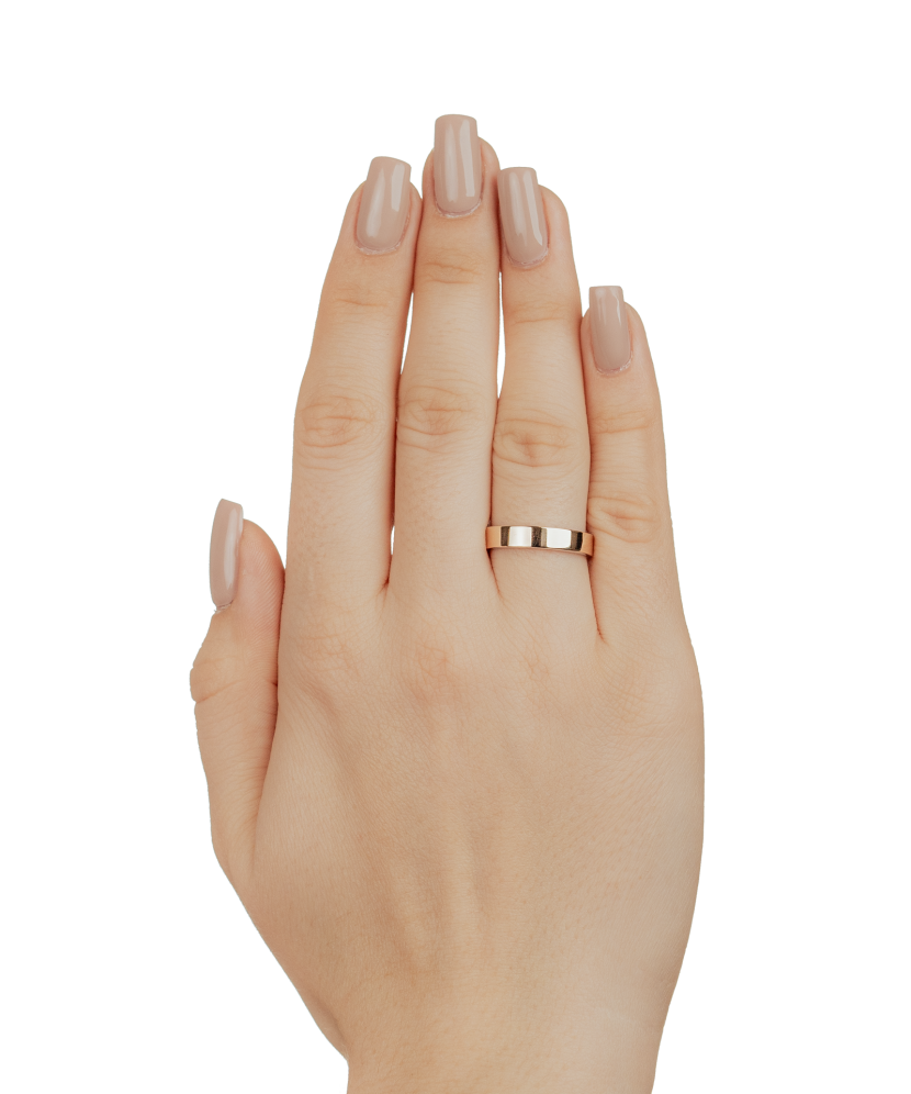 Sudraba laulības gredzens ar zelta plāksni