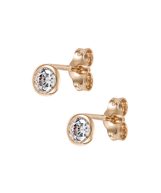 Золотые серьги с цирконами