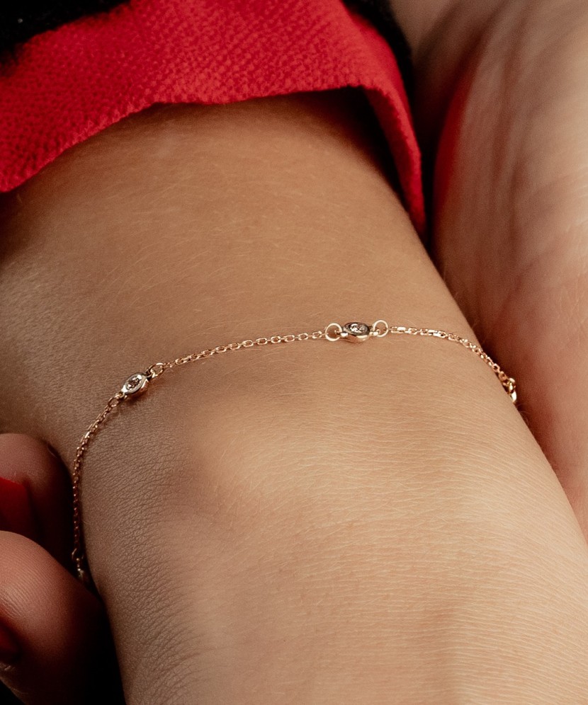 Золотой браслет с бриллиантами