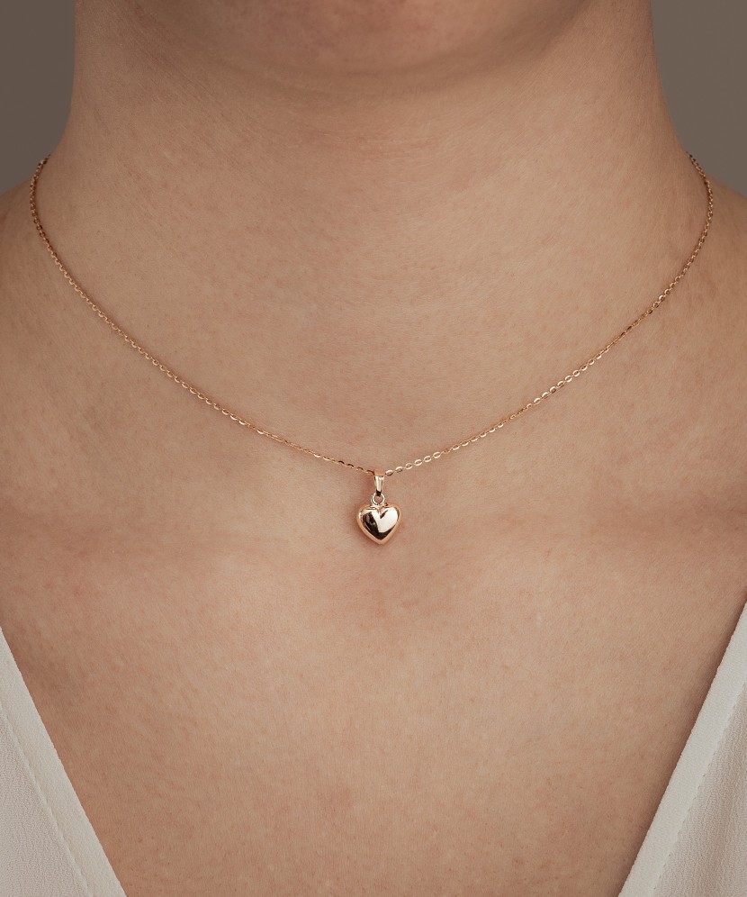 Золотой подвеска "Сердечко"