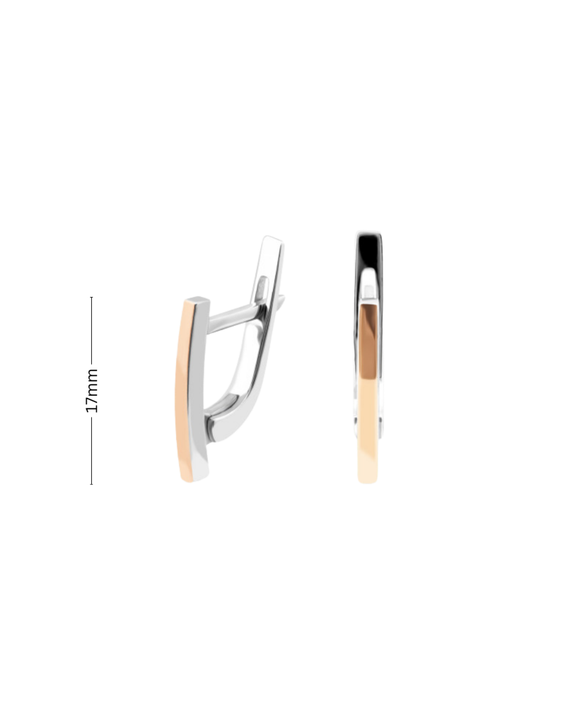 Серьги из позолоченного серебра