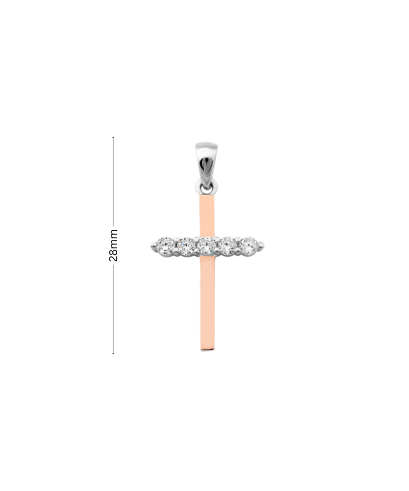 Apzeltīts sudraba piekariņš ar cirkonijiem