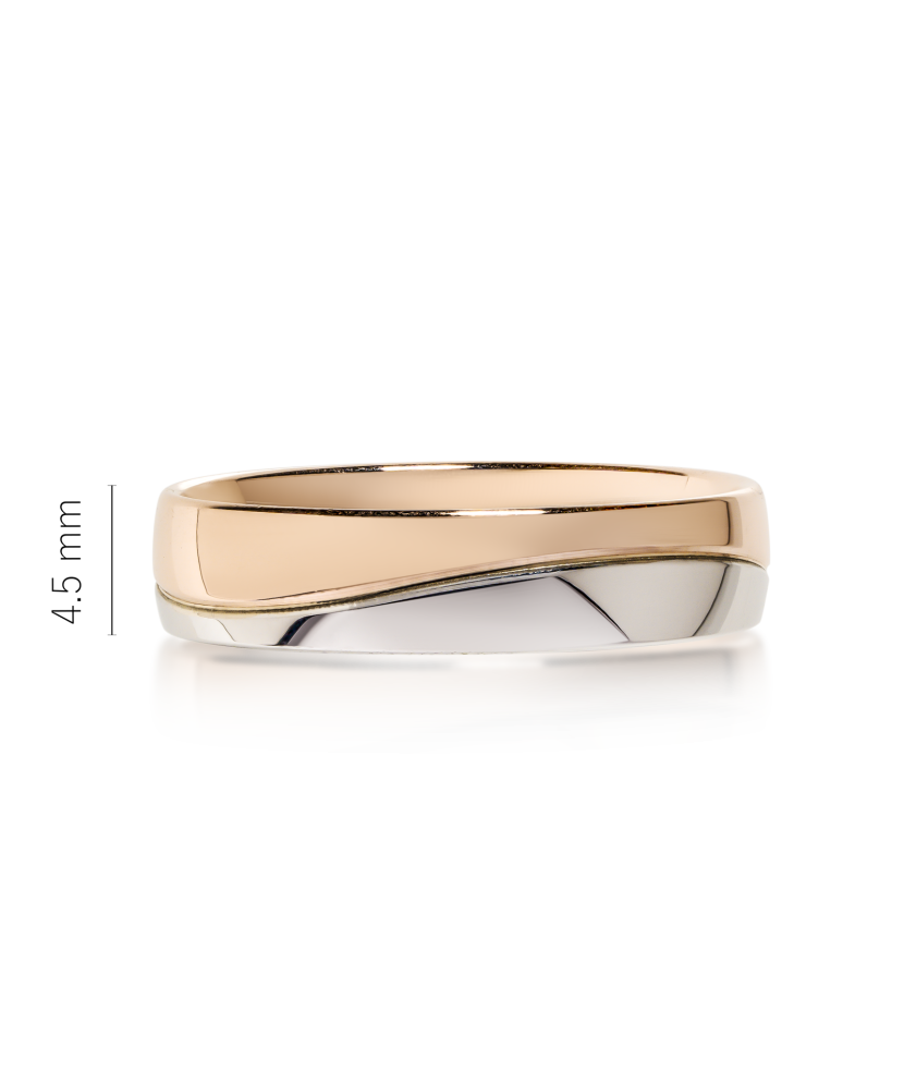 Laulības zelta gredzens 4,5mm ar komfortu - Goldinga