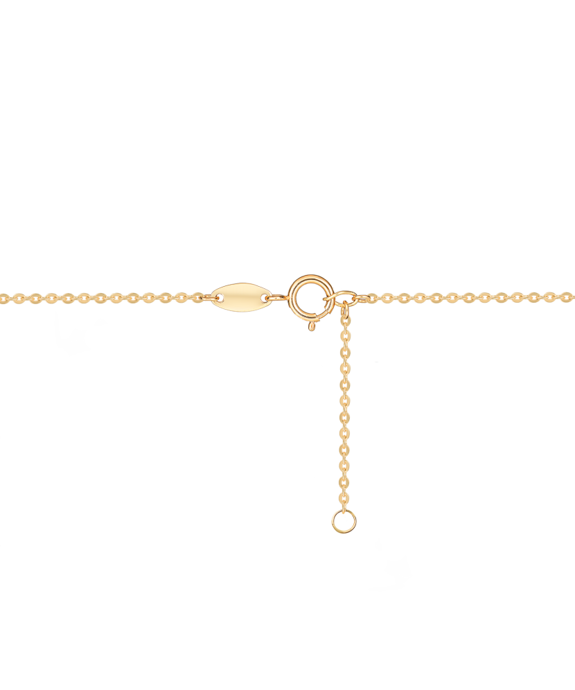 Dzeltena zelta ķēdīte ar cirkonija piekariņu