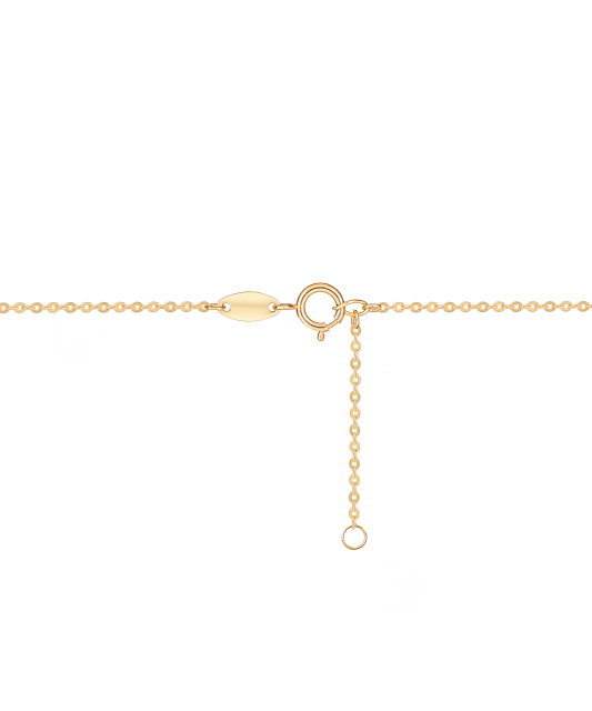 Цепочка из желтого золота с подвеской из циркона