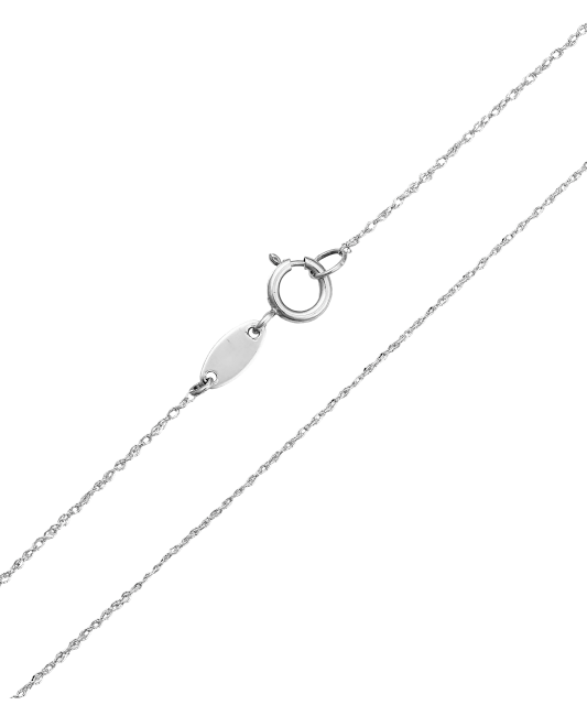 Baltā zelta ķēdīte 0,3mm