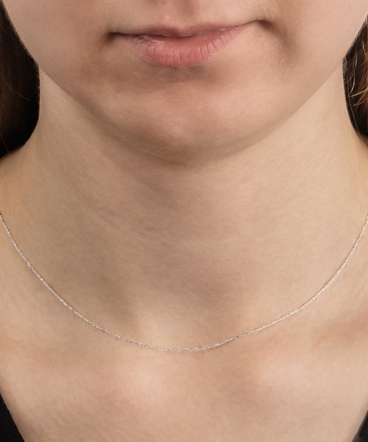 Baltā zelta ķēdīte 0,3mm