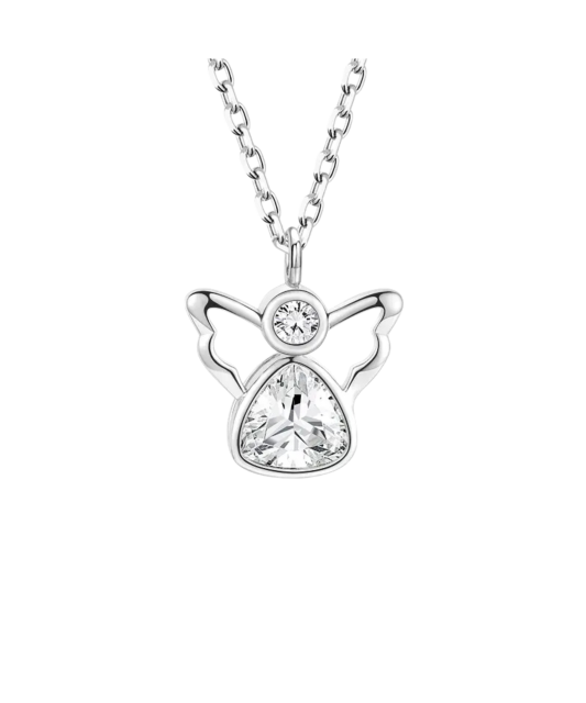 Серебряная цепочка с подвеской из циркона