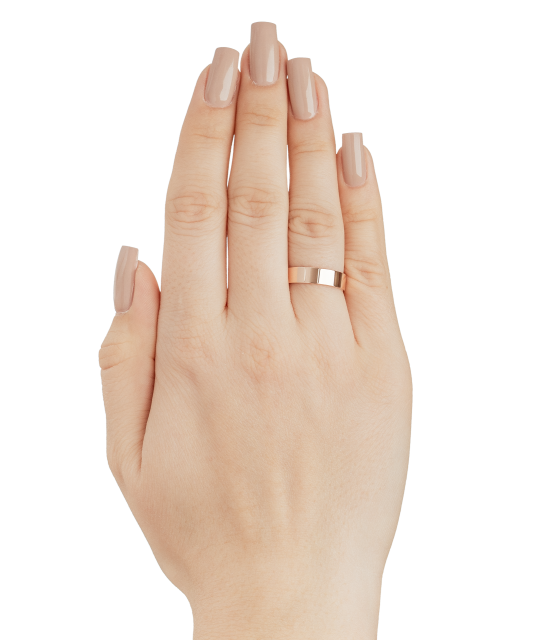 Zelta kāzu gredzens 5mm ar komfortu