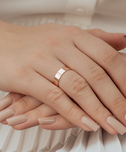 Zelta kāzu gredzens 5mm ar komfortu