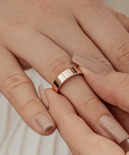 Zelta kāzu gredzens 5mm ar komfortu