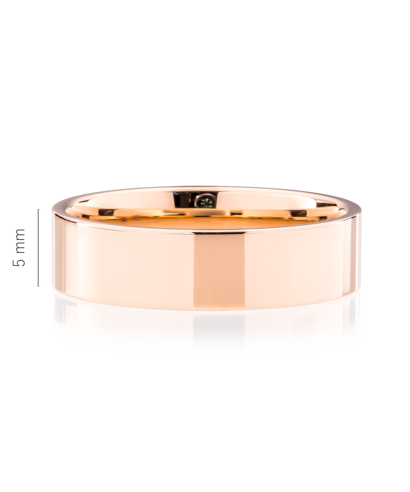 Zelta kāzu gredzens 5mm ar komfortu