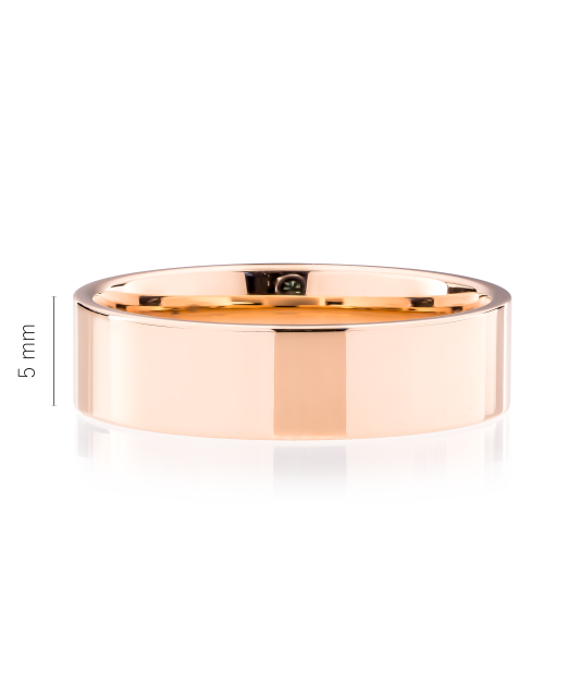 Zelta kāzu gredzens 5mm ar komfortu