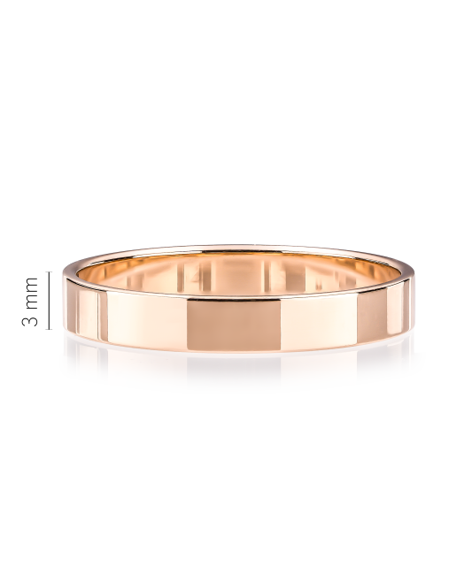 Zelta kāzu gredzens 3mm