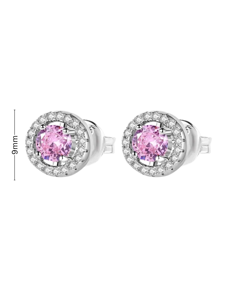 Серьги из серебра с цирконами