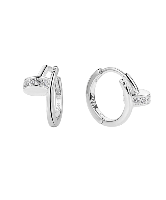 Sudraba auskari ar cirkonijiem