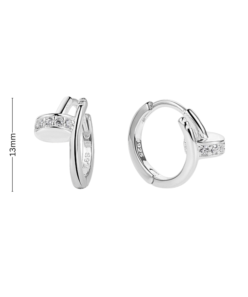 Sudraba auskari ar cirkonijiem